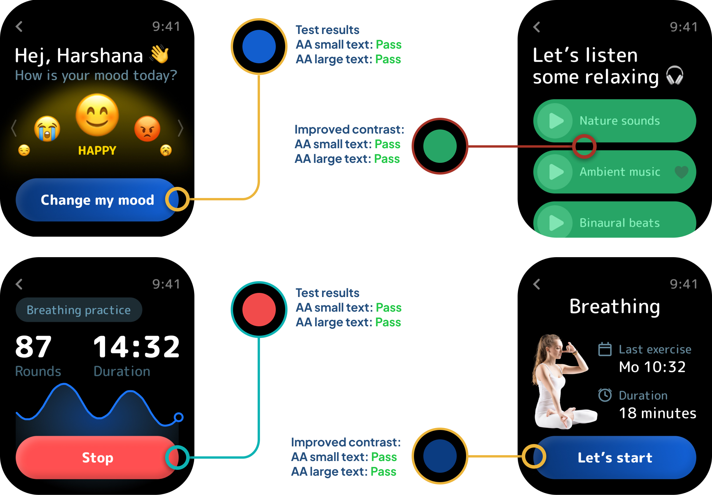 Accessibility check of watchOS app