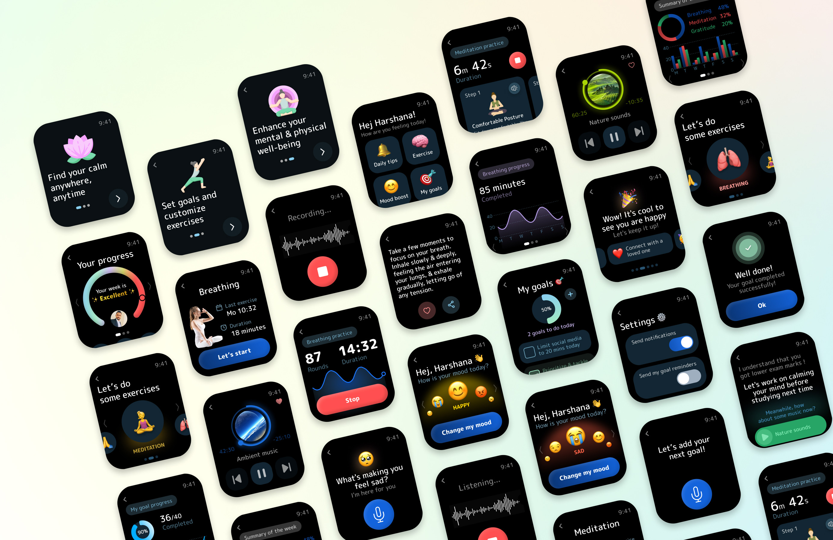 Mindful Minute watch OS app case study by Harshana Gamage