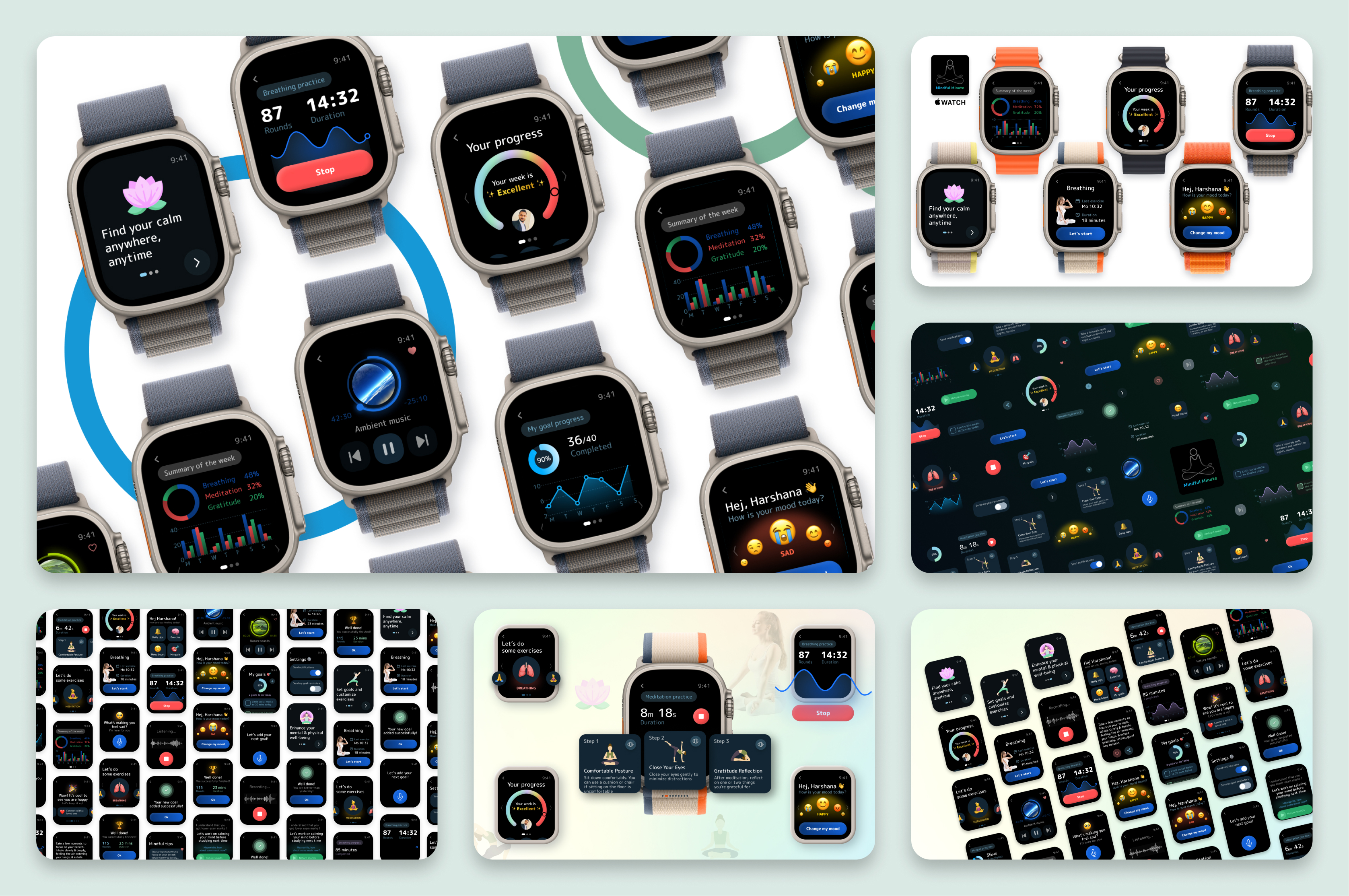UI UX Case study 2 for Apple WatchOS done by Harshana Gamage